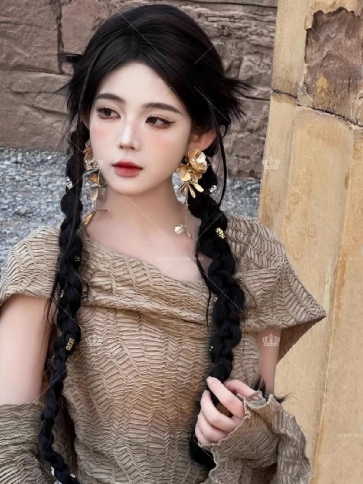 Desert  Themed Long Dress Wome - огляд і ціна Ethnic Fashion Clothing