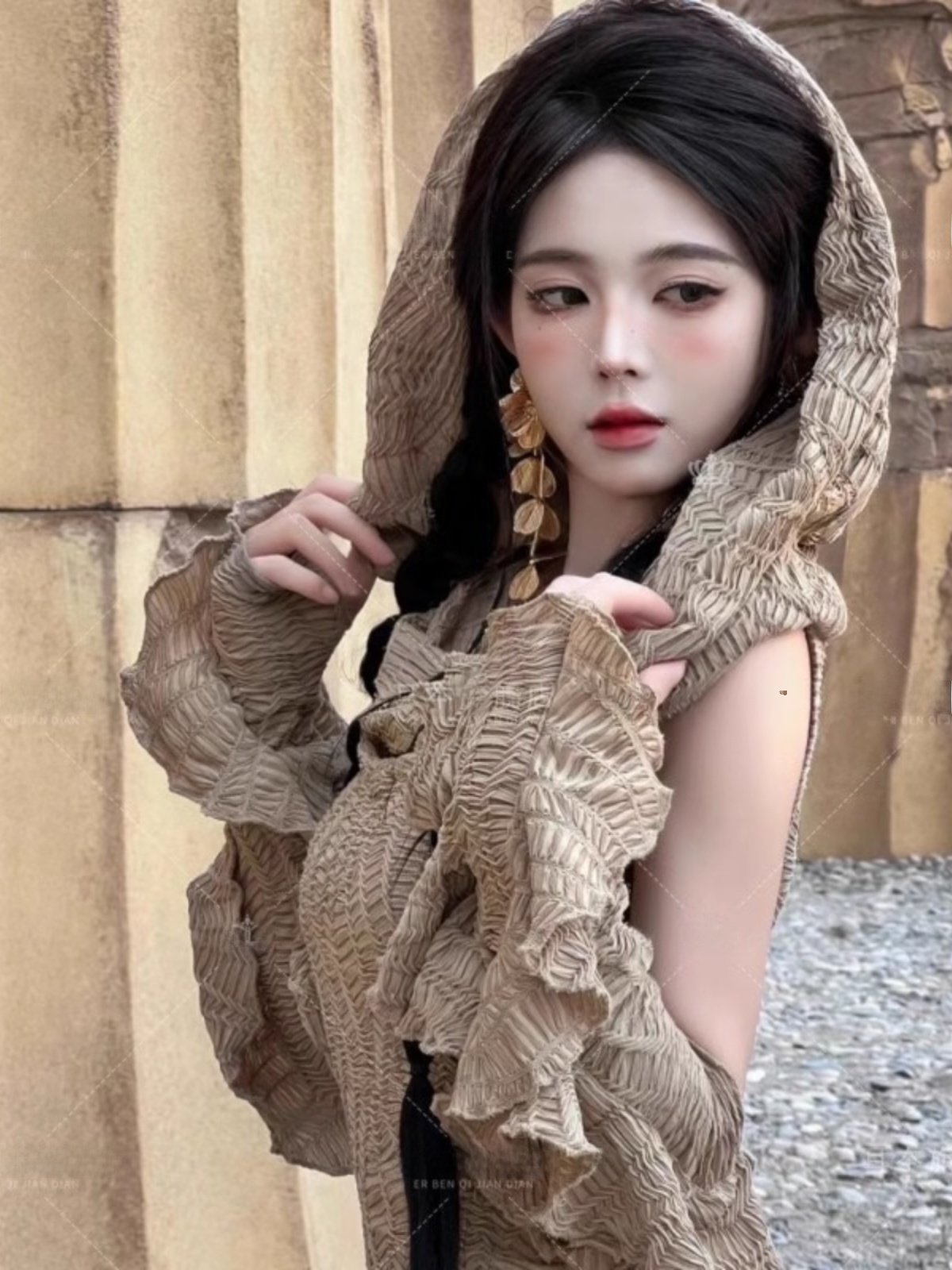 Desert  Themed Long Dress Wome - огляд і ціна Ethnic Fashion Clothing