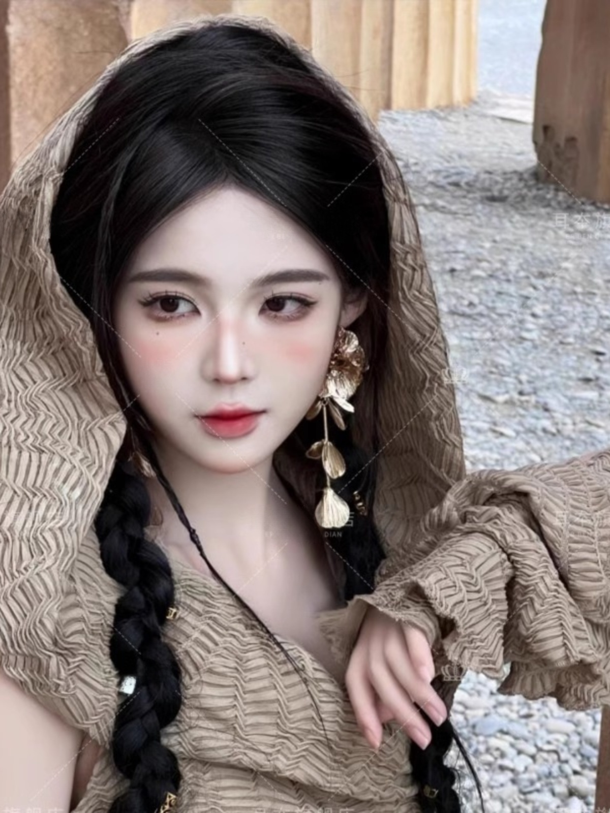 Desert  Themed Long Dress Wome - огляд і ціна Ethnic Fashion Clothing