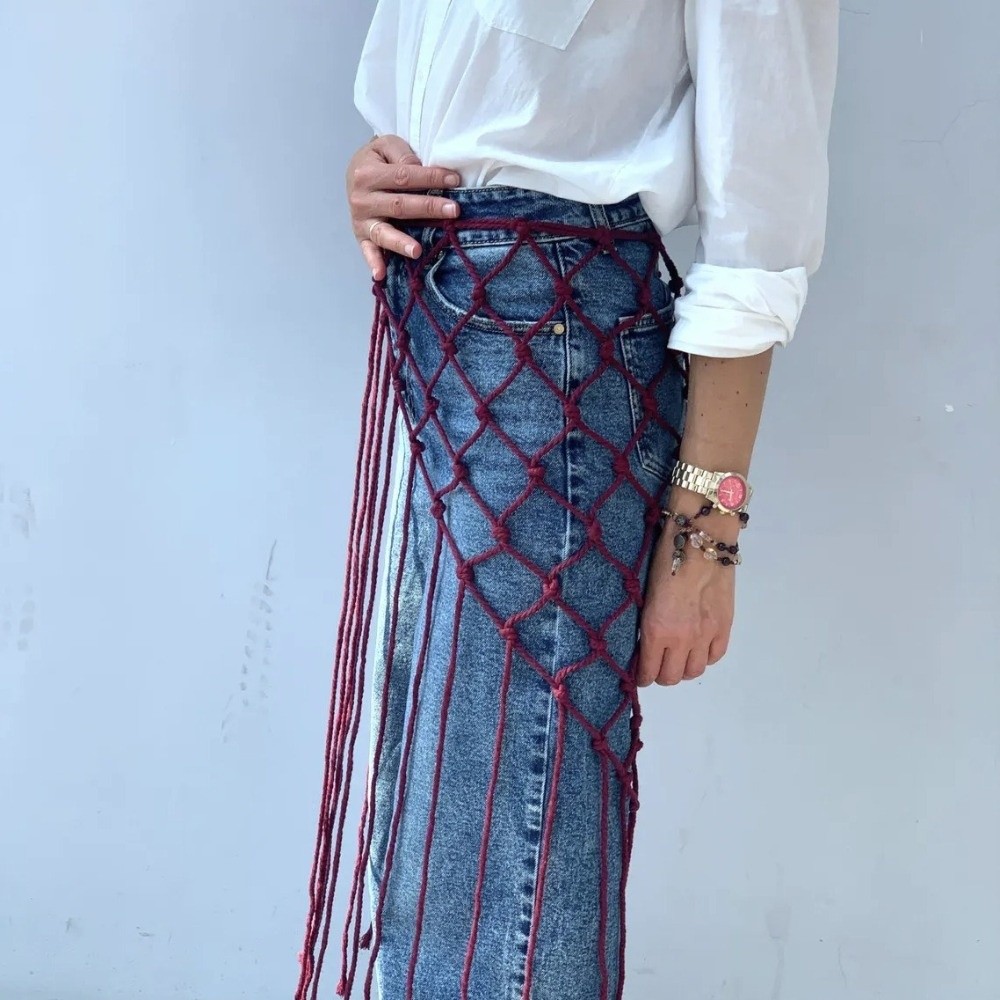 Bohemian Netted Fringe Scarf S - огляд і ціна Ethnic Fashion Designers